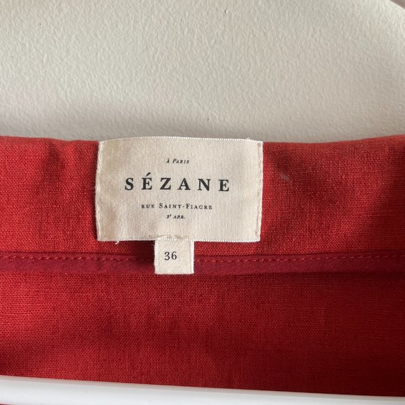 Sezane Rust Wrap Dress - Picture 4 of 13